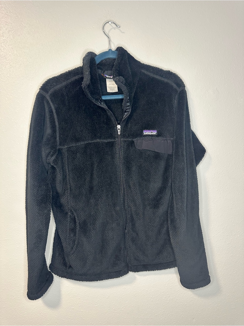 Patagonia Classic Retro-X Fleece Jacket Black Women's Large Full Zip Outerwear